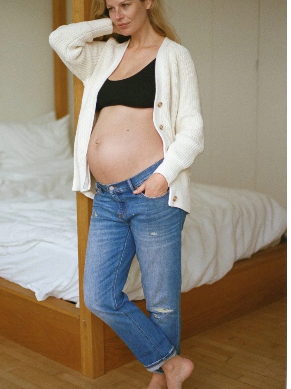 HATCH Maternity Boyfriend Jeans Distressed